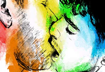 Rainbow series #3 - Kissing, by Rafael Lechugo